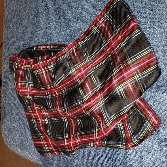 J. Jill Vibrant Red, Blue, Yellow and Black Plaid Infinity Scarf - Picture 3 of 9